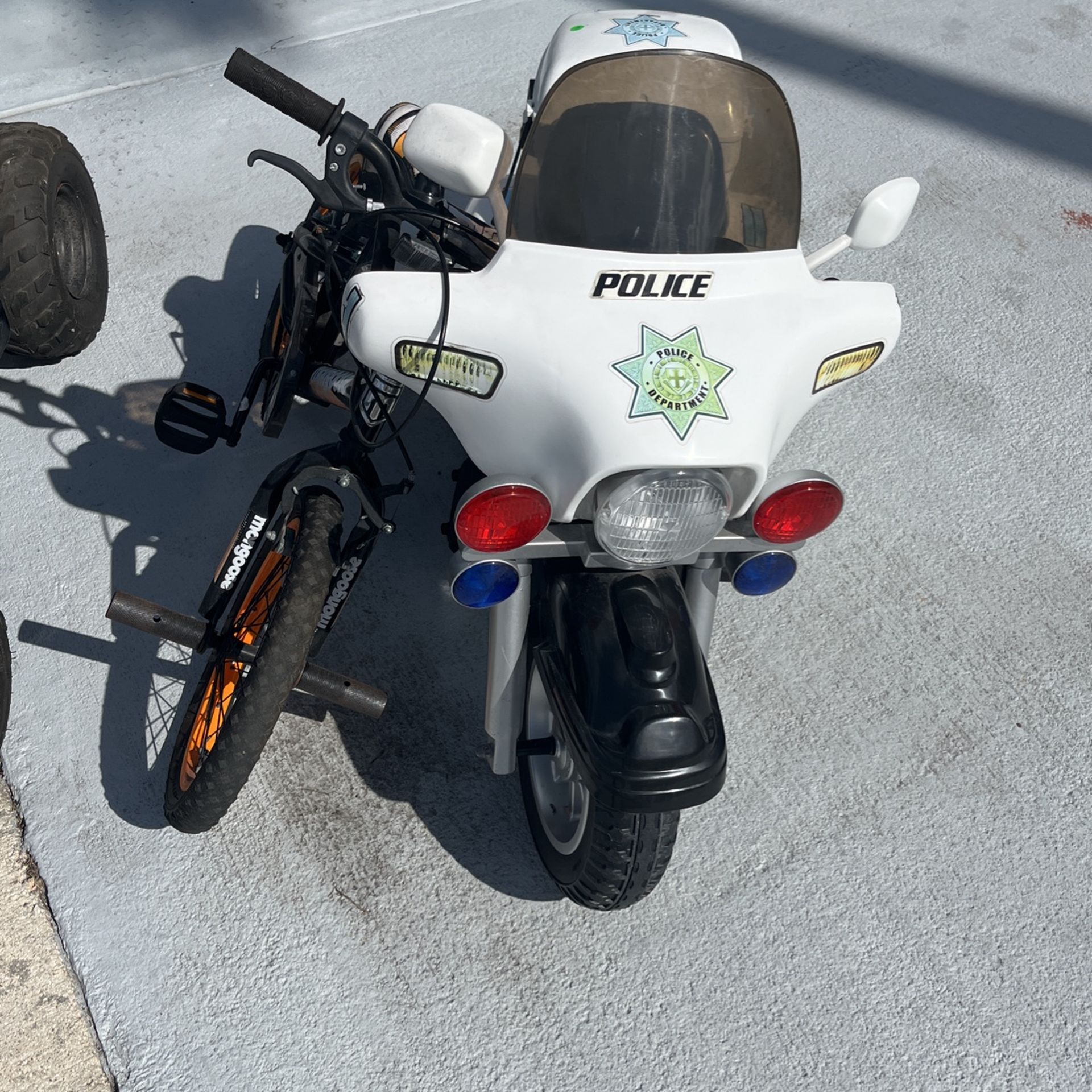 Police Motorcycle For Toddler Kids
