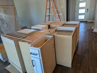 White Kitchen Base Cabinets Set