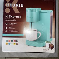 Keurig K-Express Essentials Single Serve K-Cup Pod Coffee Maker - Teal Blue New
