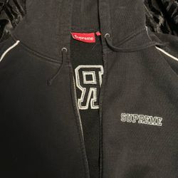 Supreme State Zip Up Hooded Sweatshirt ‘Black’