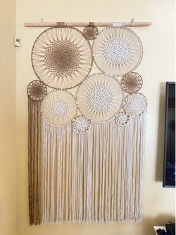 Stunning Large Handwoven Macrame Tapestry Wall Art