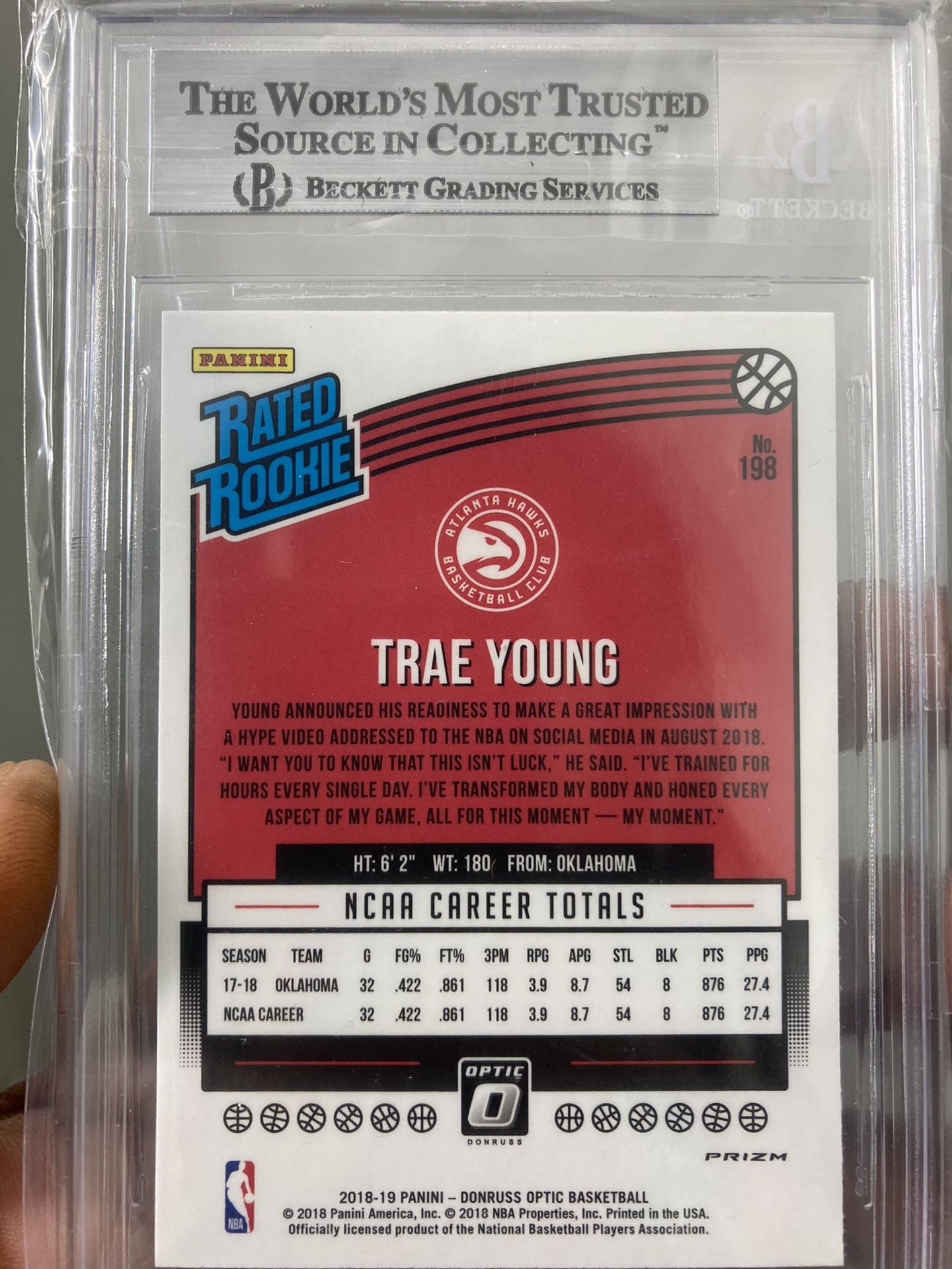 Trae Young Rookie Beckett Mint 9 for Sale in Atlanta, GA ...