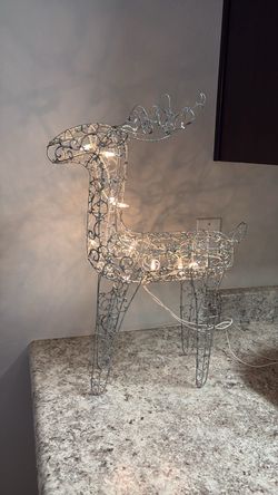 Lighted Wire Reindeer Christmas Decoration