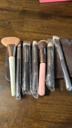 Make up brushes and bag