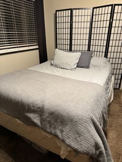 Full/Queen Bed Frame with Mattress