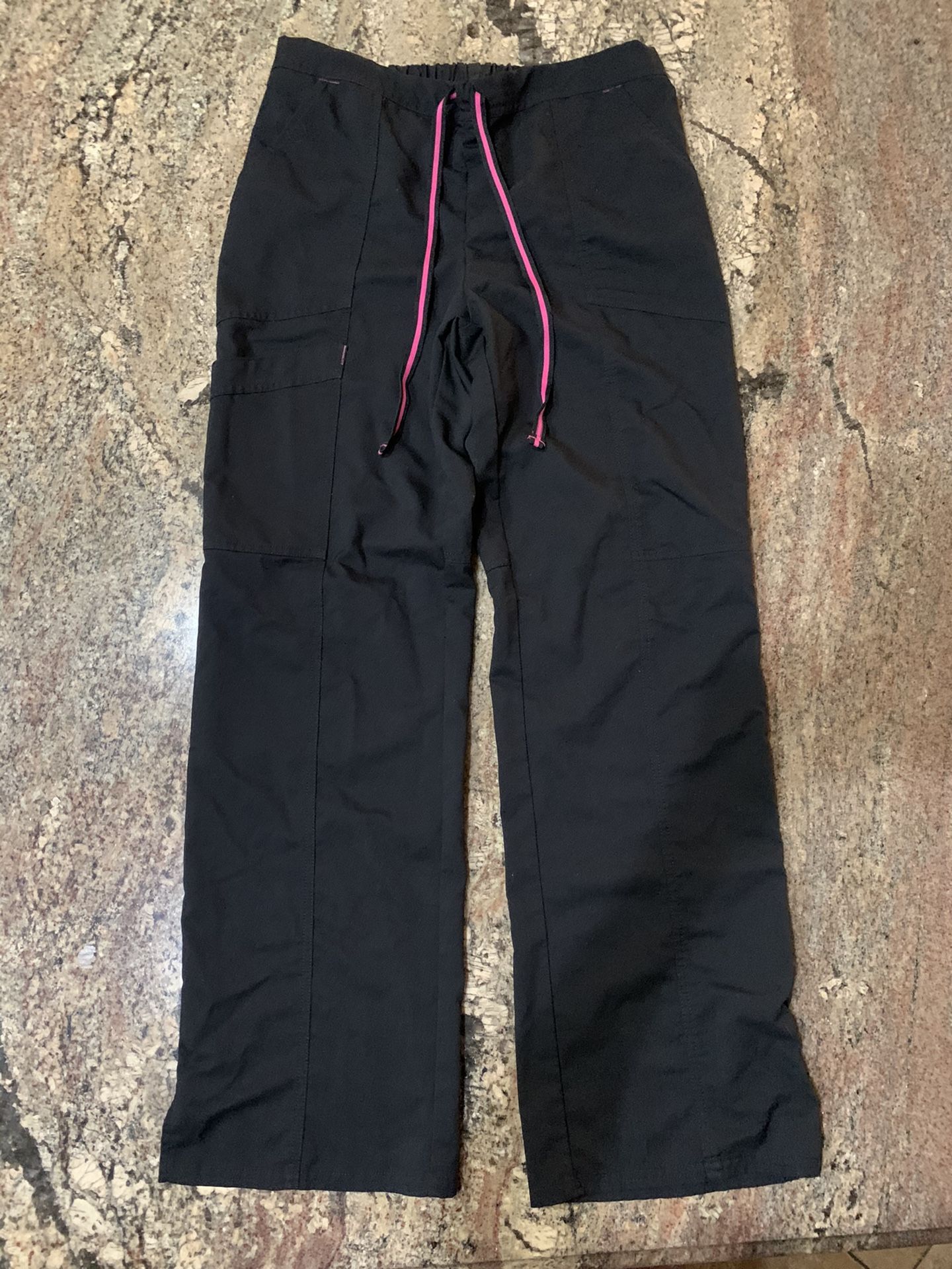 Womens Black Scrub Pants Size Small ScrubStar Inseam 30.5”
