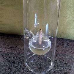 Wolfard Hand Blown Classic Chamber Glass Oil Lamp 9”