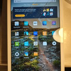 Amazon Fire 10 Inches, Screen Broken, Works Good .