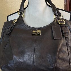 Coach Madison Abigail Mahogany Brown Leather Shoulder Hand Bag