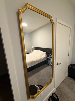 IKEA SVANSELE Mirror, gold, 28 3/4x62 1/4 "