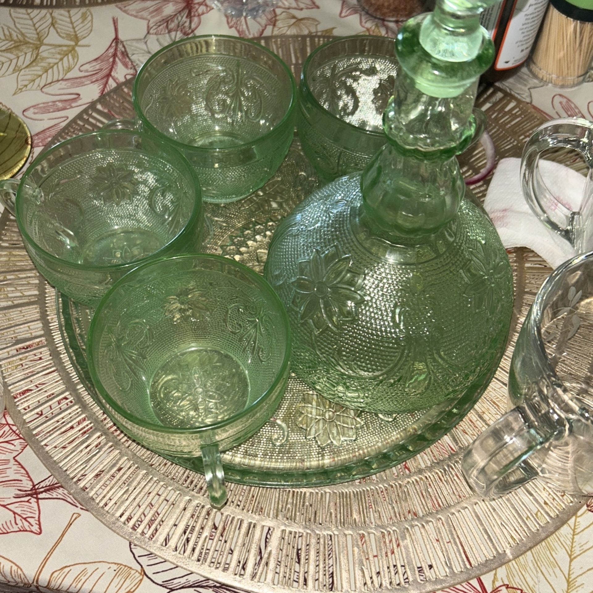 Vintage Indian Glass Set 