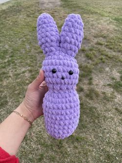 purple crochet easter peep