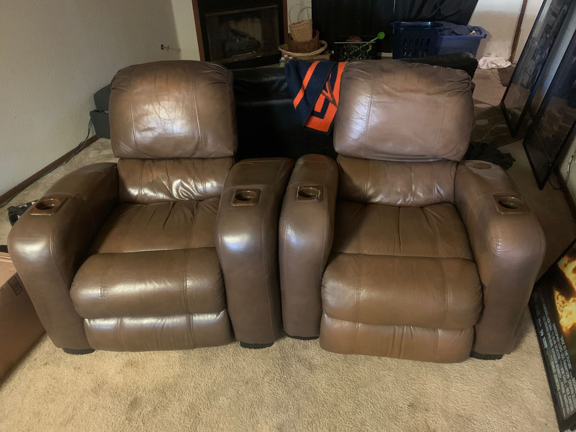 Two big movie chairs
