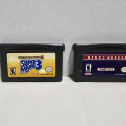 Lot of 2 Nintendo Gameboy Advance Super Mario Bros. 3 & Namco Museum