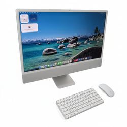 2021 Apple iMac 24" M1 3.2GHz 8GB RAM 256GB SSD Silver A2439