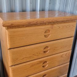 5 Drawer Solid Oak Dresser