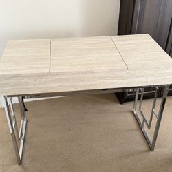 Acme Furniture Saffron Vanity Desk w/ Hidden Lift Mirrors & Soft Close Storage Compartment