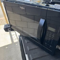 Black Whirlpool Microwave 
