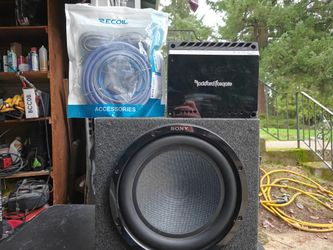 Rockford Amp Sony Sub Box And Wiring Kit