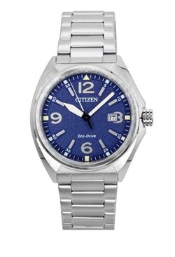 Citizen Eco-Drive Stainless Steel Blue Dial AW1571-76L 100M Men's Watch