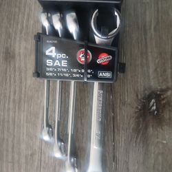 4 PC SAE WRENCH COMBO SET