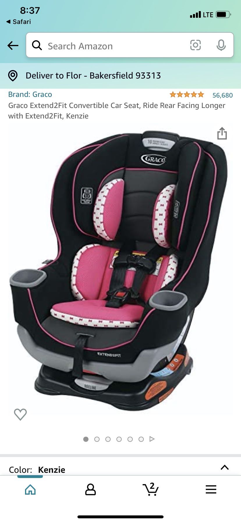 New Graco  Extend2fit Convertible Car Seat 