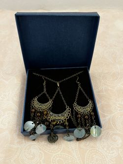 Bohemian style  matching earrings and necklace