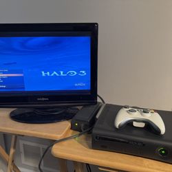 Xbox 360 Elite 120GB (TESTED WORKS) With 1 Controller And AV/Power Cables - Cash Only 