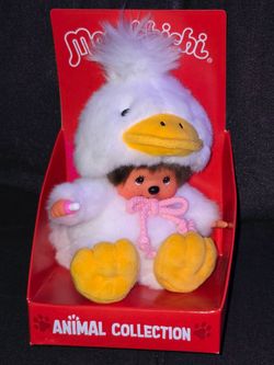 Monchhichi Animal Collection White Duck Costume Plush New in Box