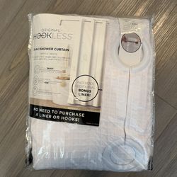 Shower Curtain With Liner (Hook Less)