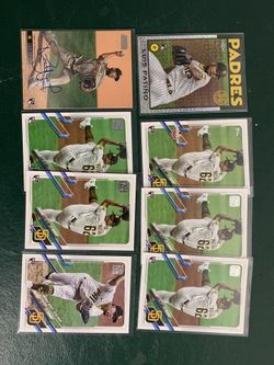 Luis Patino Rookie Baseball Cards- Autographed Card Included 