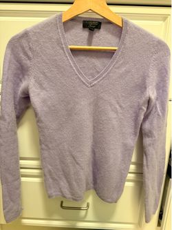 Charter Club 100% cashmere purple sweater/ XS