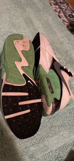 Nike Air Max Sneakers Pink and Green