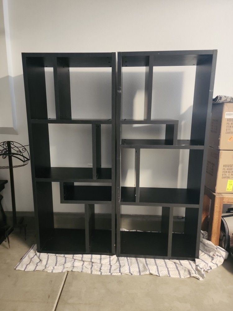Pair Of Bookshelves / Display Shelves