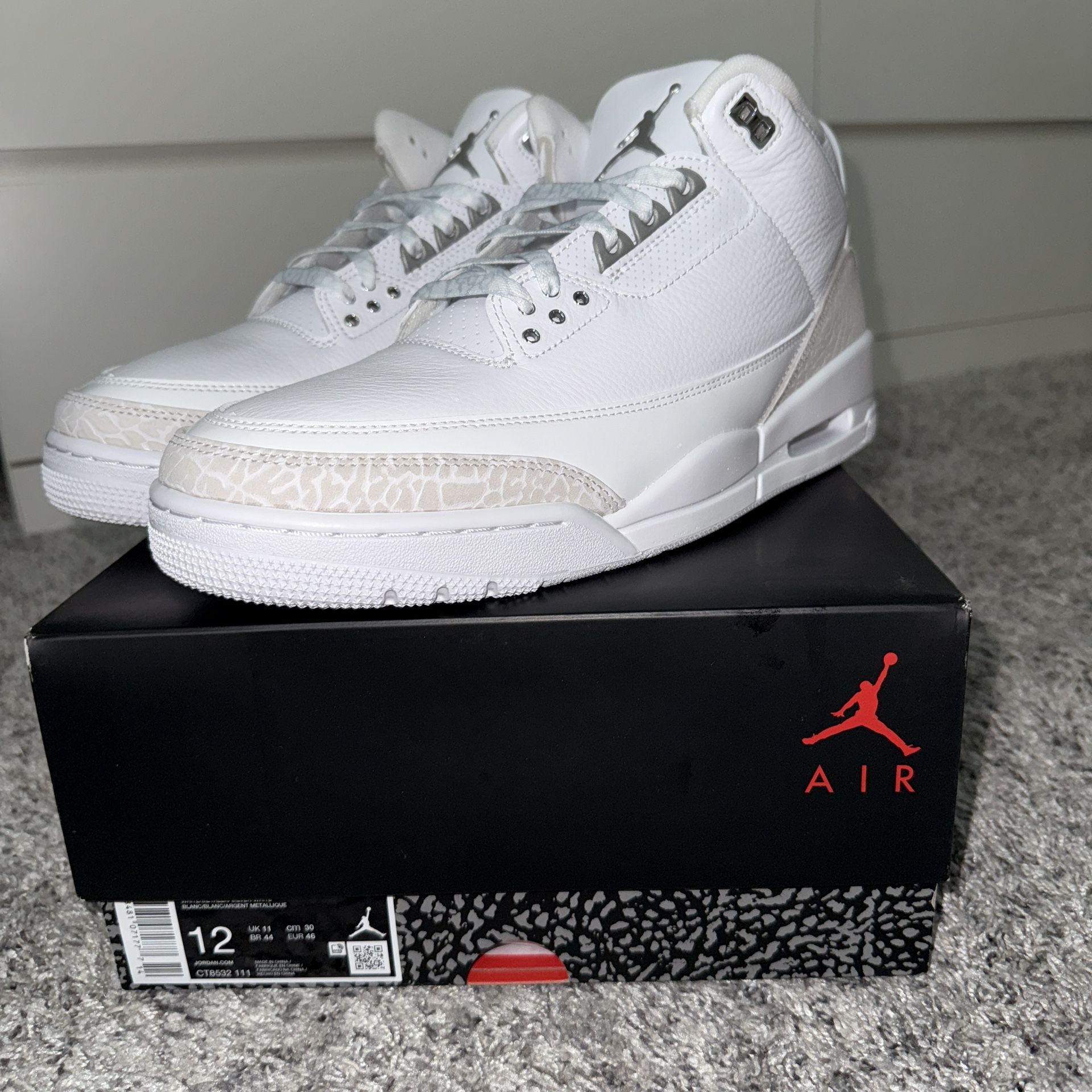Air Jordan Retro 3 Pure Money Size 12