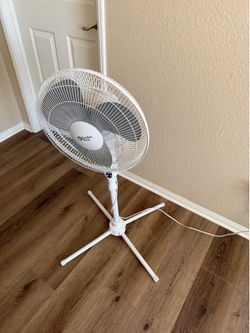 Comfort Zone pedestal fan with remote and timer.