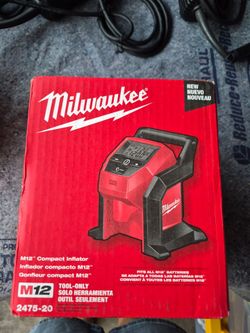 Milwaukee m12 compact inflator tool only, brand new, firm on price