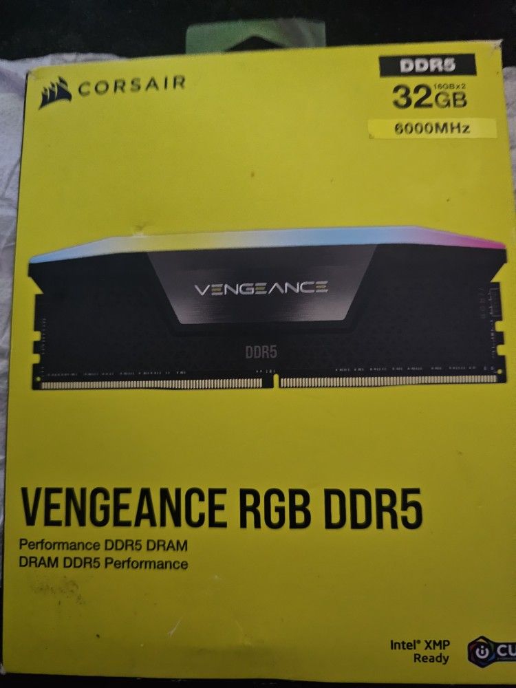 CORSAIR VENGEANCE RGB DDR5 RAM 32GB (2x16GB) 6000MHz CL36-44-44-96 1.35V