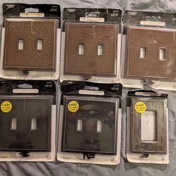 NEW - Double Toggle Wall Plates & Decorator  Plate Cast Metal -