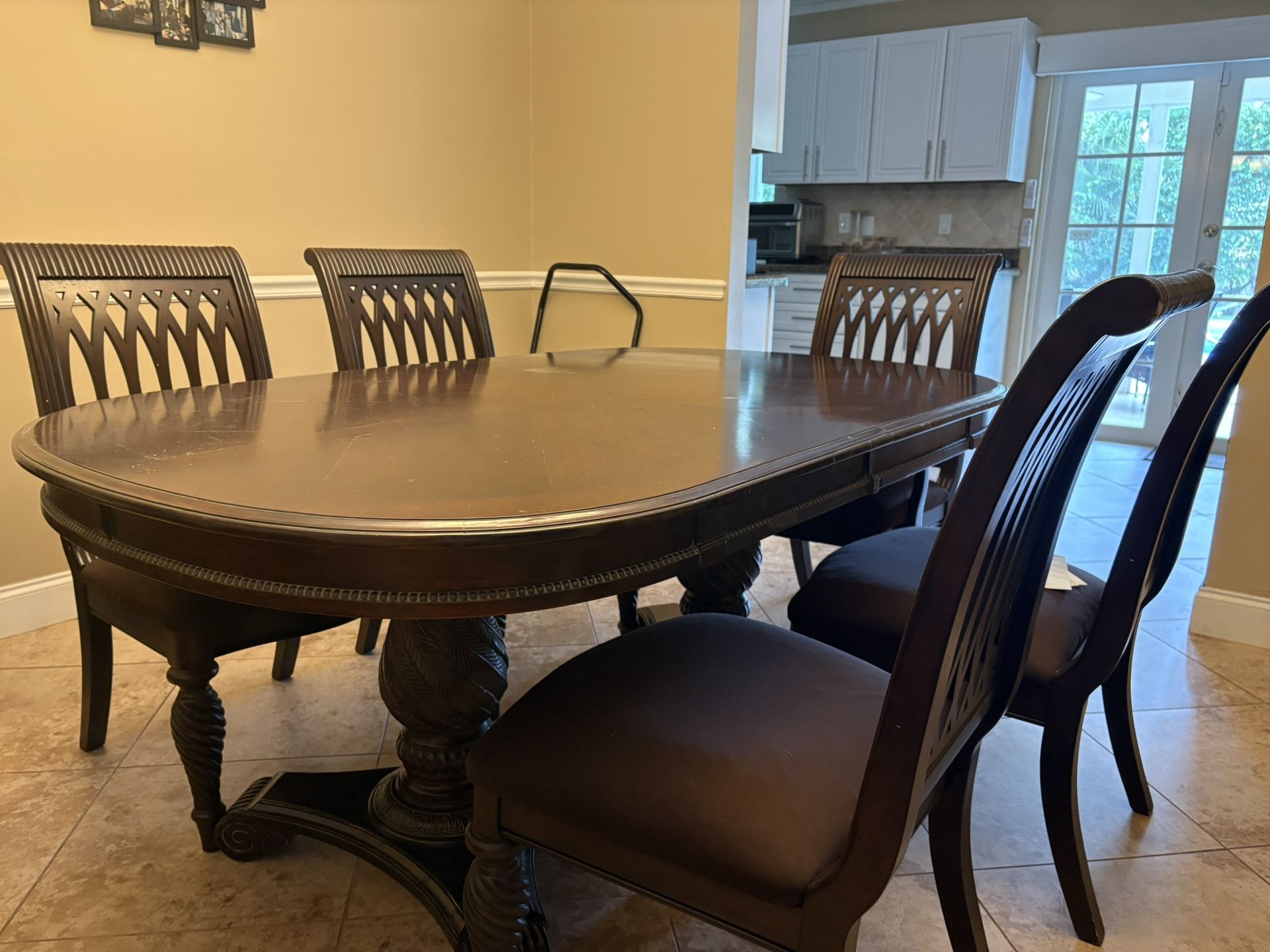 Dining table and 6 Chairs + 3 More Chairs
