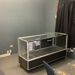 2 Showcases For Sale 5ft And 6 Ft Have Glass Shelves /all Parts 