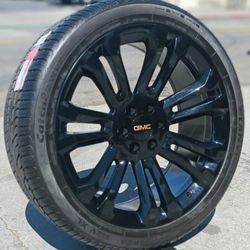 24” Chevy Silverado GMC Sierra Replica Wheels & Tires 305/35R24 Tahoe Yukon Escalade Suburban Rines Y