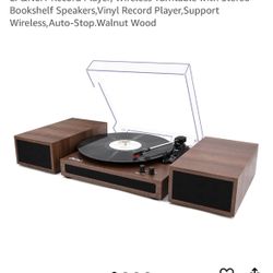 Record Player/Bluetooth Speaker & 70+ Vinyl Records