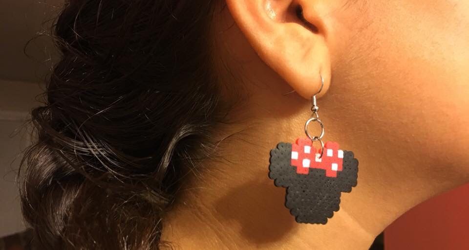 Mickey mouse Marios bros Perler beads earrings