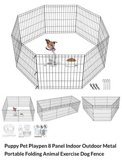 Metal Portable Folding Pet Playpen