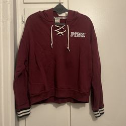 VS PINK Lace Up Hoodie - Size L