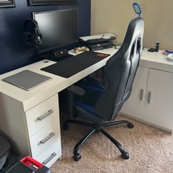 White Computer desk - L shape 