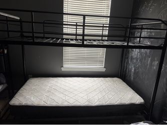 black metal bunk bed