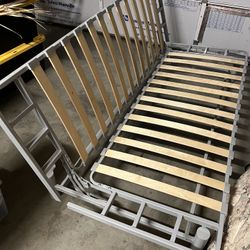 IKEA metal And Wooden Slat Folding Futon Couch/ Bed Frame