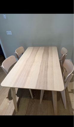 Ikea lisabo dining table with 4 chairs- price for all